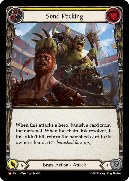 Send Packing - Heavy Hitters - Flesh & Blood TCG - FaB Foundry Send Packing - Heavy Hitters - Flesh & Blood TCG - FaB Foundry