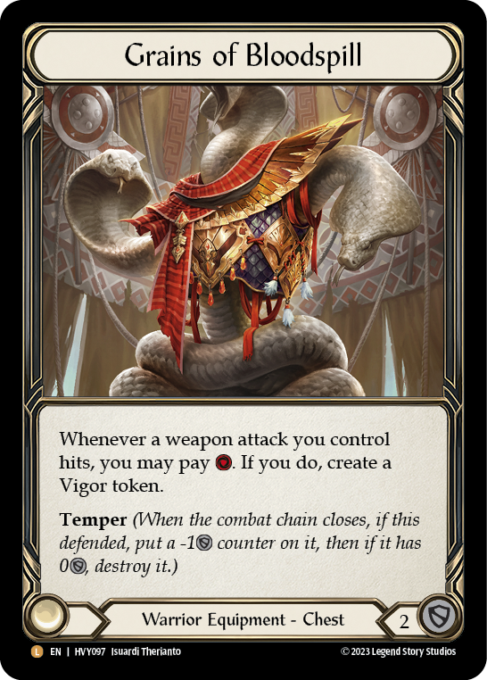 【追跡あり/匿名配送】【RF】Grains of Bloodspill Grains of Bloodspill - Heavy Hitters - Flesh & Blood TCG