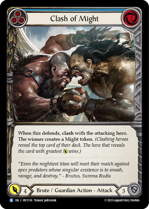 Clash of Might (Blue) - Heavy Hitters - Flesh & Blood TCG
