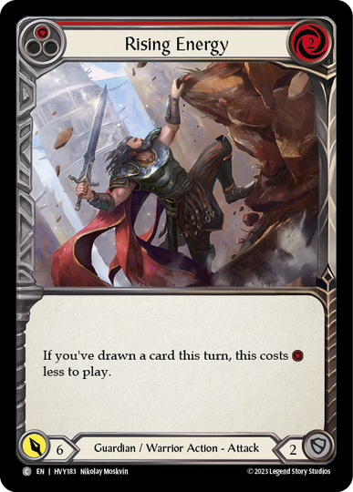 その他 Flesh and Blood Grains of Bloodspill RF Rising Energy (Red) - Heavy Hitters - Flesh & Blood TCG