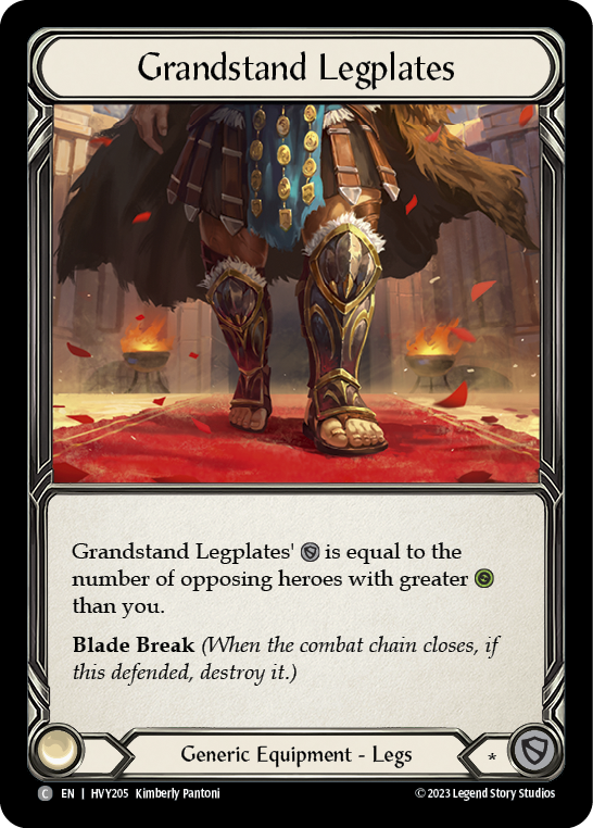 Grandstand Legplates - Heavy Hitters - Flesh & Blood TCG Grandstand Legplates - Heavy Hitters - Flesh & Blood TCG