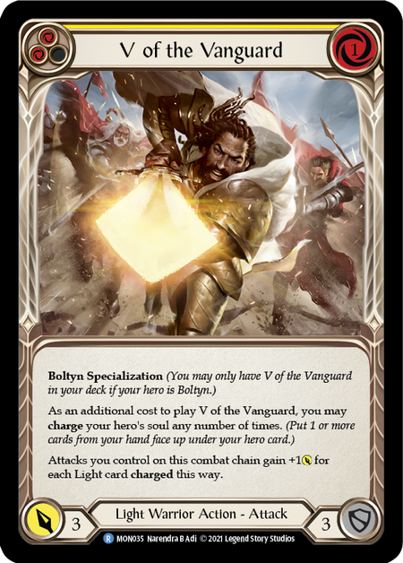 V of the Vanguard - Flesh & Blood TCG - Monarch FaB Foundry V of the Vanguard - Flesh & Blood TCG - Monarch FaB Foundry