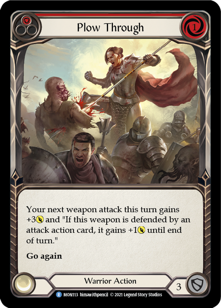 Plow Through - Red - Flesh & Blood TCG - Monarch – FaB Foundry Plow Through - Red - Flesh & Blood TCG - Monarch – FaB Foundry