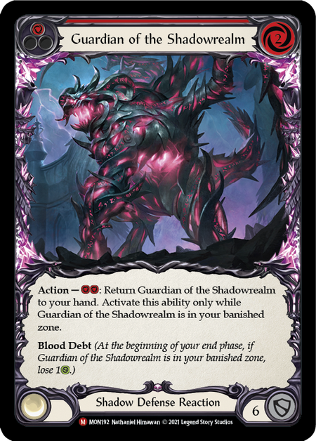flesh and blood monarch card list Guardian of the Shadowrealm First Edition Rainbow Foil