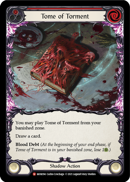 Tome of Torment - Flesh & Blood TCG - Monarch - FaB Foundry Tome of Torment - Flesh & Blood TCG - Monarch - FaB Foundry
