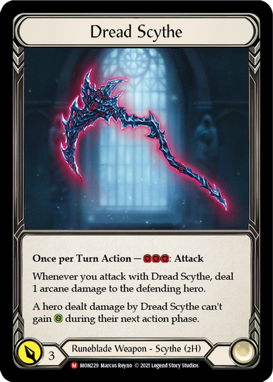 Dread Scythe - Flesh & Blood TCG - Monarch - FaB Foundry Dread Scythe - Flesh & Blood TCG - Monarch - FaB Foundry