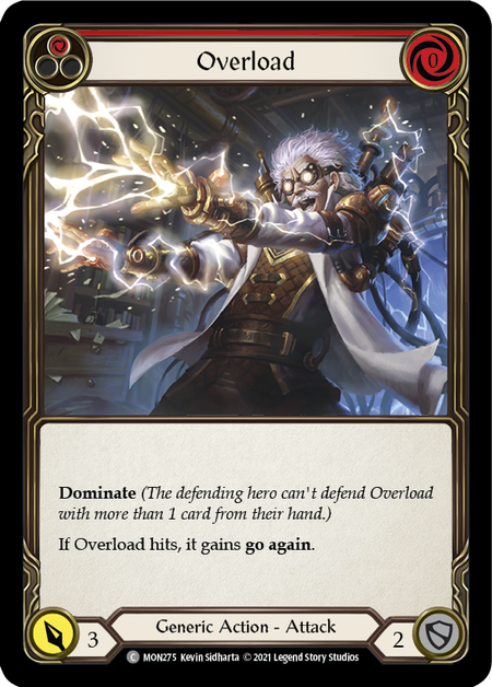 Overload - Red - Flesh & Blood TCG - Monarch FaB Foundry Overload - Red - Flesh & Blood TCG - Monarch FaB Foundry