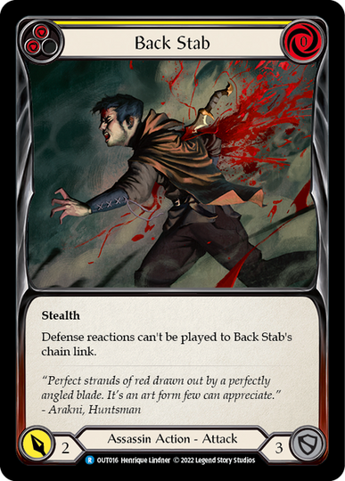 Back Stab Yellow - Outsiders - Flesh & Blood TCG - FaB Foundry