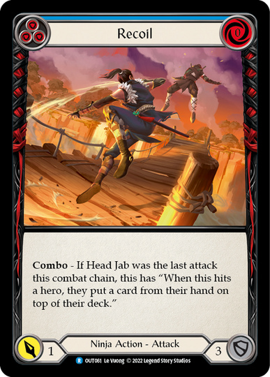 Recoil Blue - Outsiders - Flesh & Blood TCG