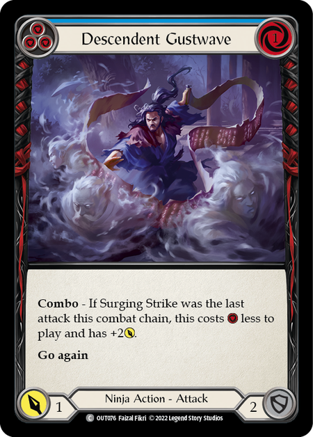 Descendent Gustwave Blue - Outsiders - Flesh & Blood TCG - FaB Foundry