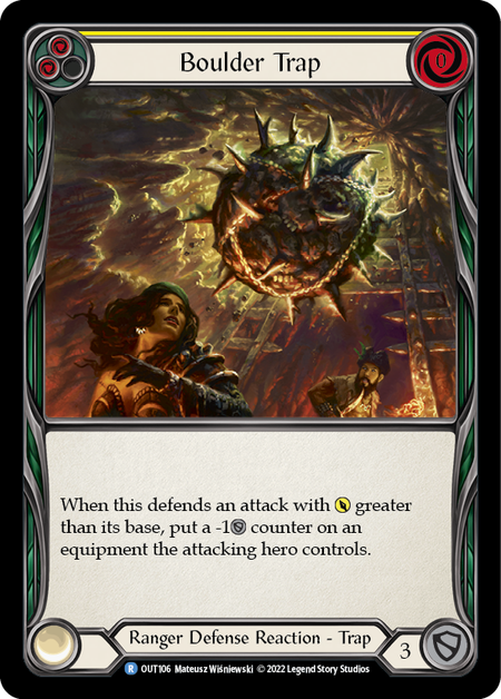 flesh and blood trap cards Boulder Trap Rainbow Foil