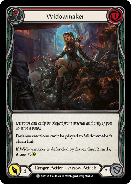 Widowmaker Red - Outsiders - Flesh & Blood TCG - FaB Foundry Widowmaker Red - Outsiders - Flesh & Blood TCG - FaB Foundry