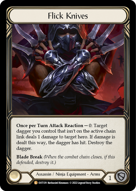 その他 Flick Knives RF Fab Flick Knives - Outsiders - Flesh & Blood TCG - FaB Foundry
