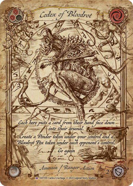 FAB codex of Bloodrot 3枚セットNF 英語版 Codex of Bloodrot Marvel - Outsiders - Flesh & Blood TCG