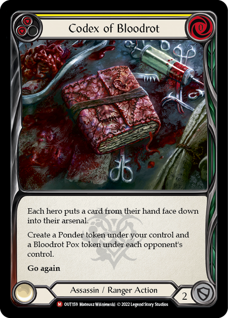FAB codex of Bloodrot 3枚セットNF 英語版 Codex of Bloodrot - Outsiders - Flesh & Blood TCG - FaB Foundry