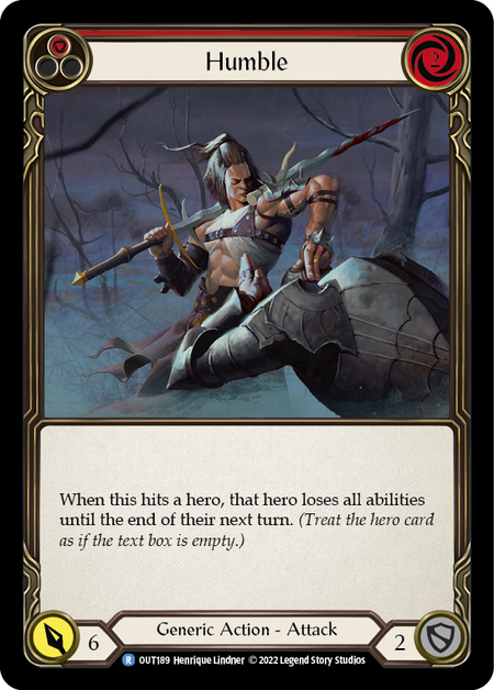 flesh and blood rudy card Humble Red - Outsiders - Flesh & Blood TCG
