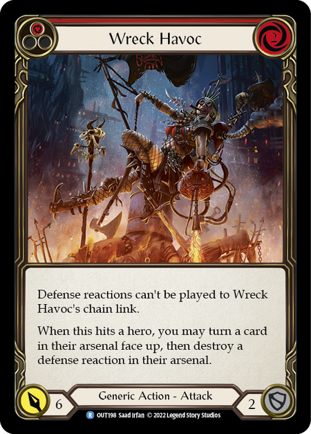 Wreck Havoc Red - Outsiders - Flesh & Blood TCG - FaB Foundry Wreck Havoc Red - Outsiders - Flesh & Blood TCG - FaB Foundry