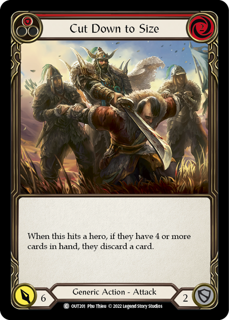 Cut Down to Size Red - Outsiders - Flesh & Blood TCG - FaB Foundry Cut Down to Size Red - Outsiders - Flesh & Blood TCG - FaB Foundry