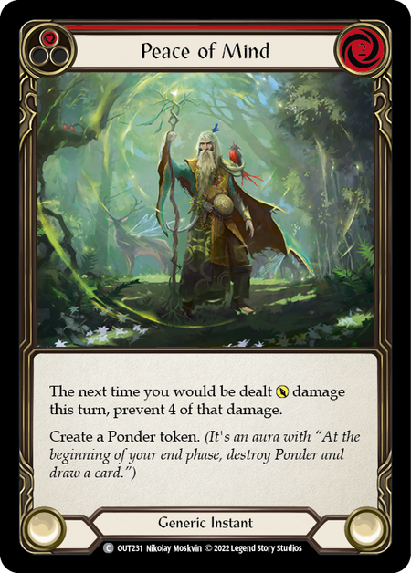 Peace of Mind Red - Outsiders - Flesh & Blood TCG - FaB Foundry Peace of Mind Red - Outsiders - Flesh & Blood TCG - FaB Foundry