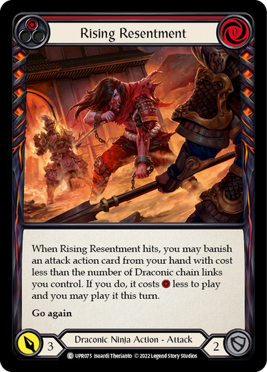 Rising Resentment - Red - Uprising - Flesh & Blood TCG – FaB Rising Resentment - Red - Uprising - Flesh & Blood TCG – FaB