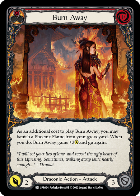 flesh and blood uprising cards Burn Away - Uprising