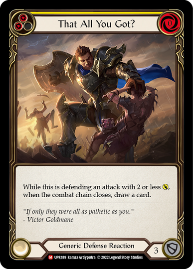 fab uprising booster box Flesh and Blood Uprising Majestic That All You Got? Upr189
