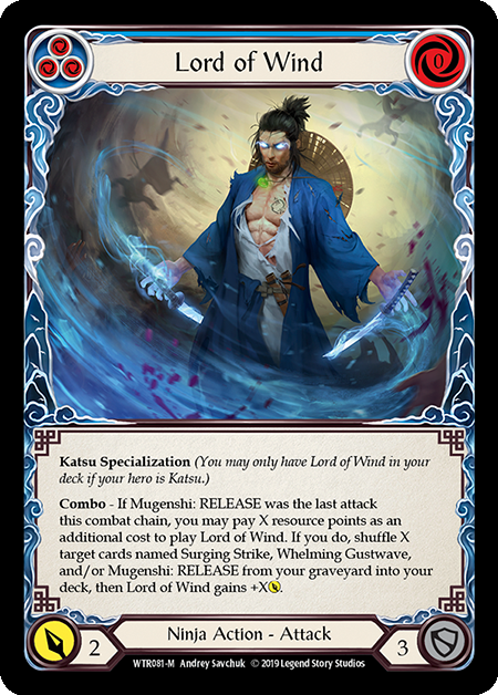 specialization card flesh and blood Lord of Wind Unlimited